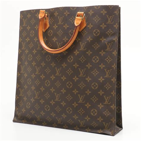 VINTAGE LOUIS VUITTON MONOGRAM SAC PLAT TOTE 